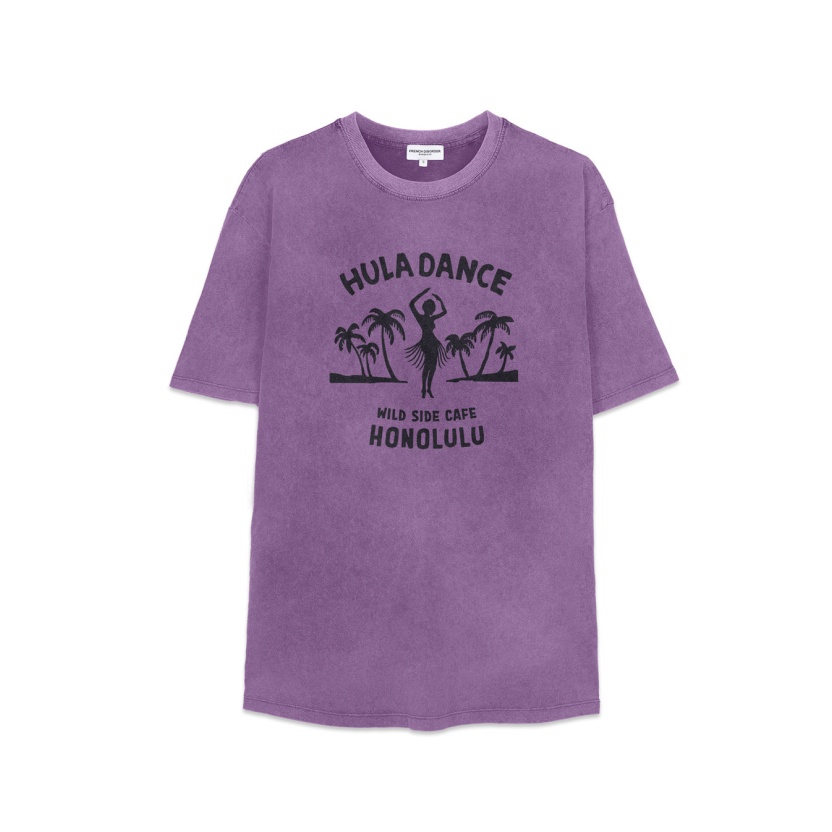 Purple washed French Disorder Hula Dance t-shirts for men