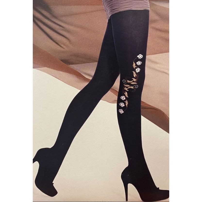 Black Gatta cotton Cara tights for women - Size M