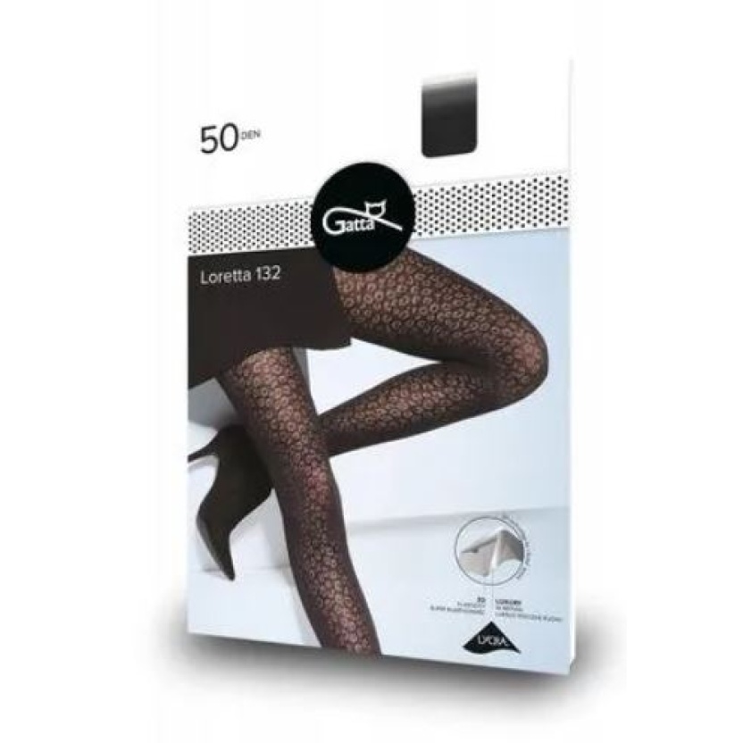 Black Gatta Loretta 132 tights for women 50 denier - Size S - Image 3