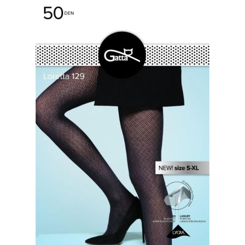 Black Gatta Loretta 129 tights for women 50 denier - Size S - Image 5