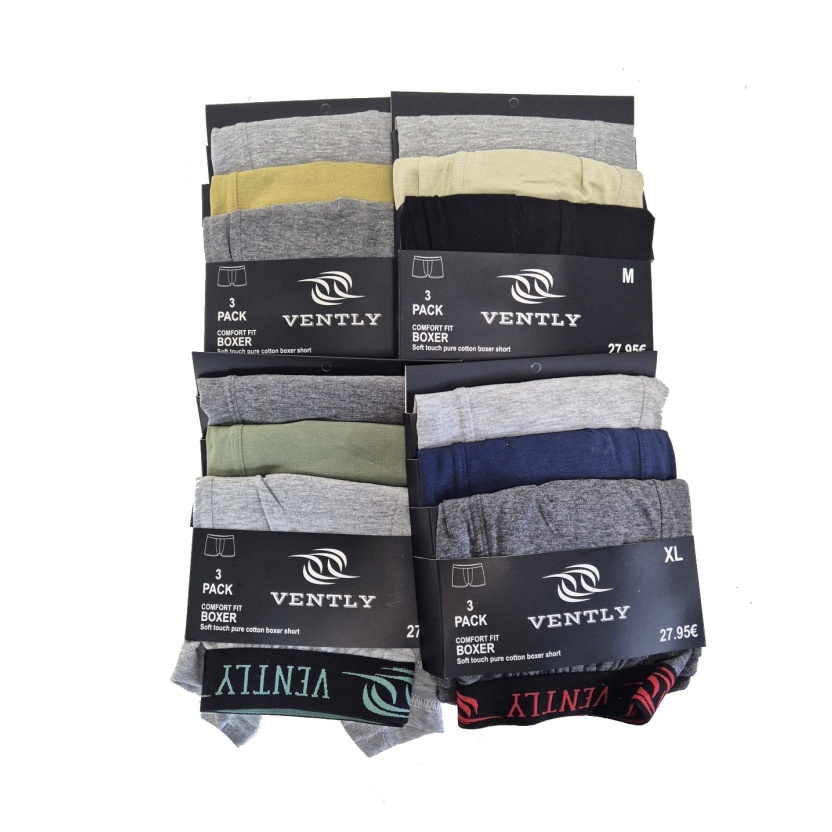 3-Packs various colours Vently men's boxershorts - Image 5