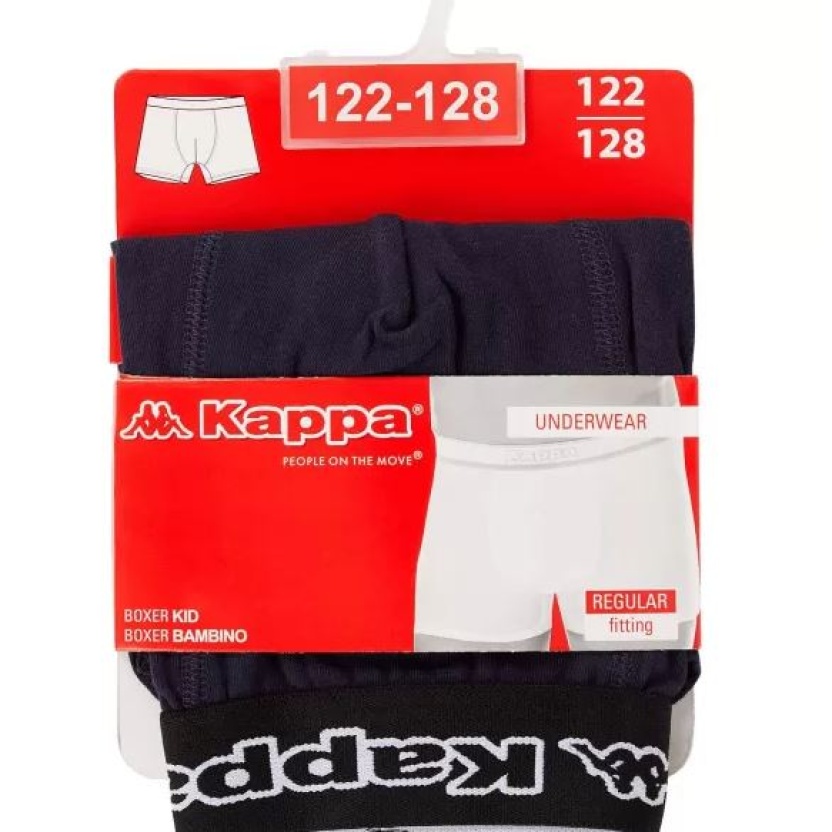 Ondergoed - Mix van verschillende kleuren Kappa boxershorts voor jongens - Afbeelding 5