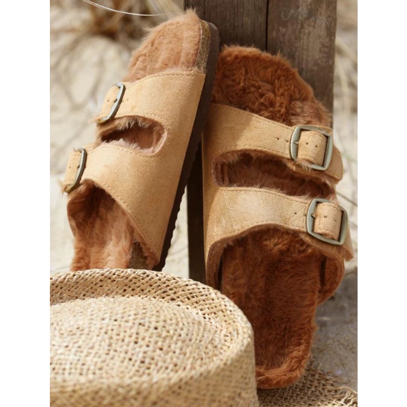 Women's shoes - Camel Findlay sandals with faux fur